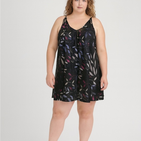 Plus Size Floral Tunic Dress 2X | Lily by Firmiana - Picture 1 of 8